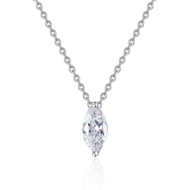 [Leaves]SOPHISTICATED MARQUISE-CUT MOISSANITE PENDANT NECKLACE