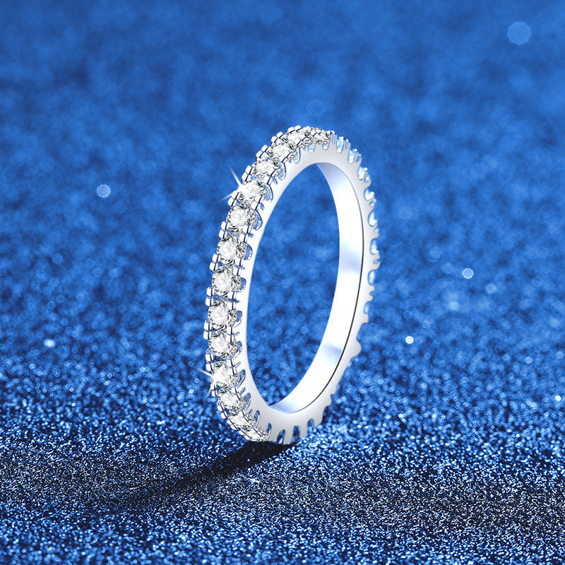 [Leaves]DAINTY 0.87CT FULL ETERNITY MOISSANITE RING