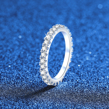 [Leaves]DAINTY 0.87CT FULL ETERNITY MOISSANITE RING