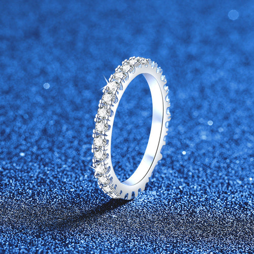 [Leaves]DAINTY 0.87CT FULL ETERNITY MOISSANITE RING