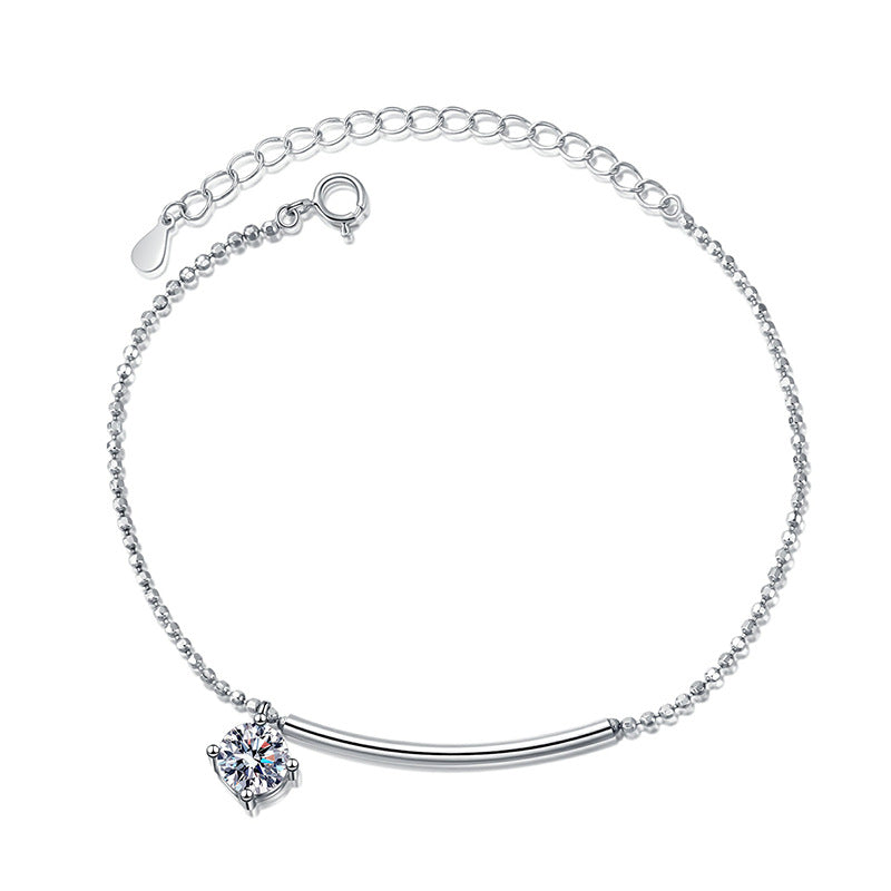 [Leaves]ELEGANT HALF-MOON CURVE MOISSANITE BRACELET