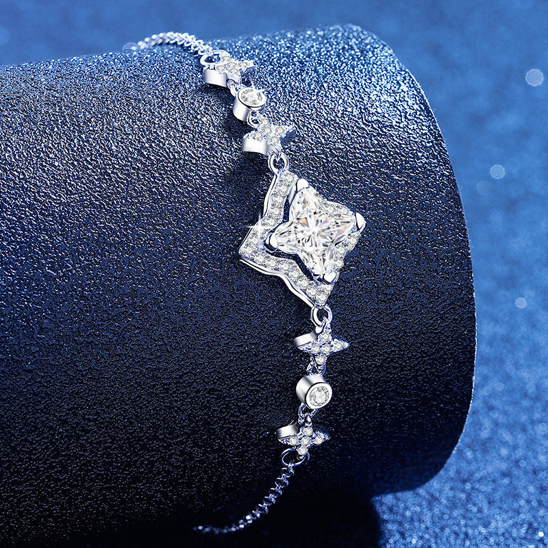 [Leaves]MARQUISE-CLOVER MOISSANITE BRACELET