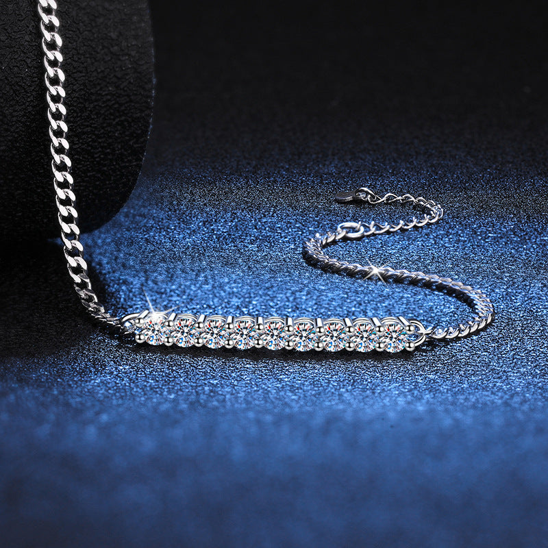 [Leaves]SMILING CURVE MOISSANITE BRACELET