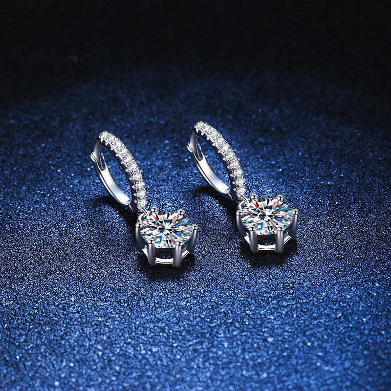 [Leaves]CLASSIC 6-PRONG MOISSANITE DROP EARRINGS