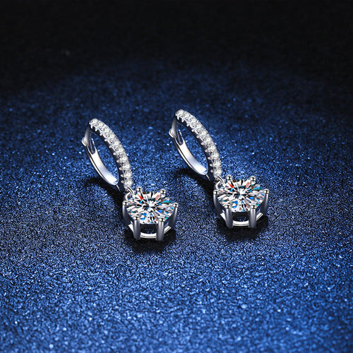 [Leaves]CLASSIC 6-PRONG MOISSANITE DROP EARRINGS