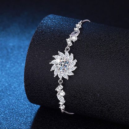 [Leaves]RADIANT SUNFLOWER MOISSANITE BRACELET