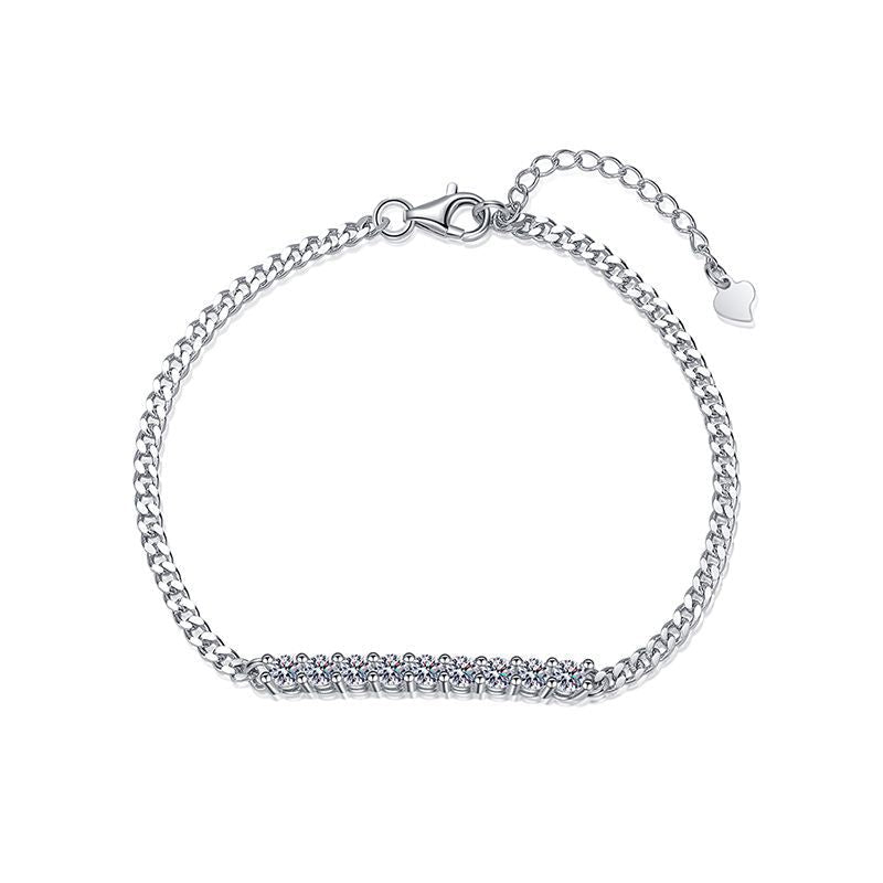 [Leaves]SMILING CURVE MOISSANITE BRACELET