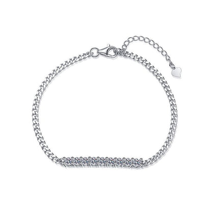 [Leaves]SMILING CURVE MOISSANITE BRACELET