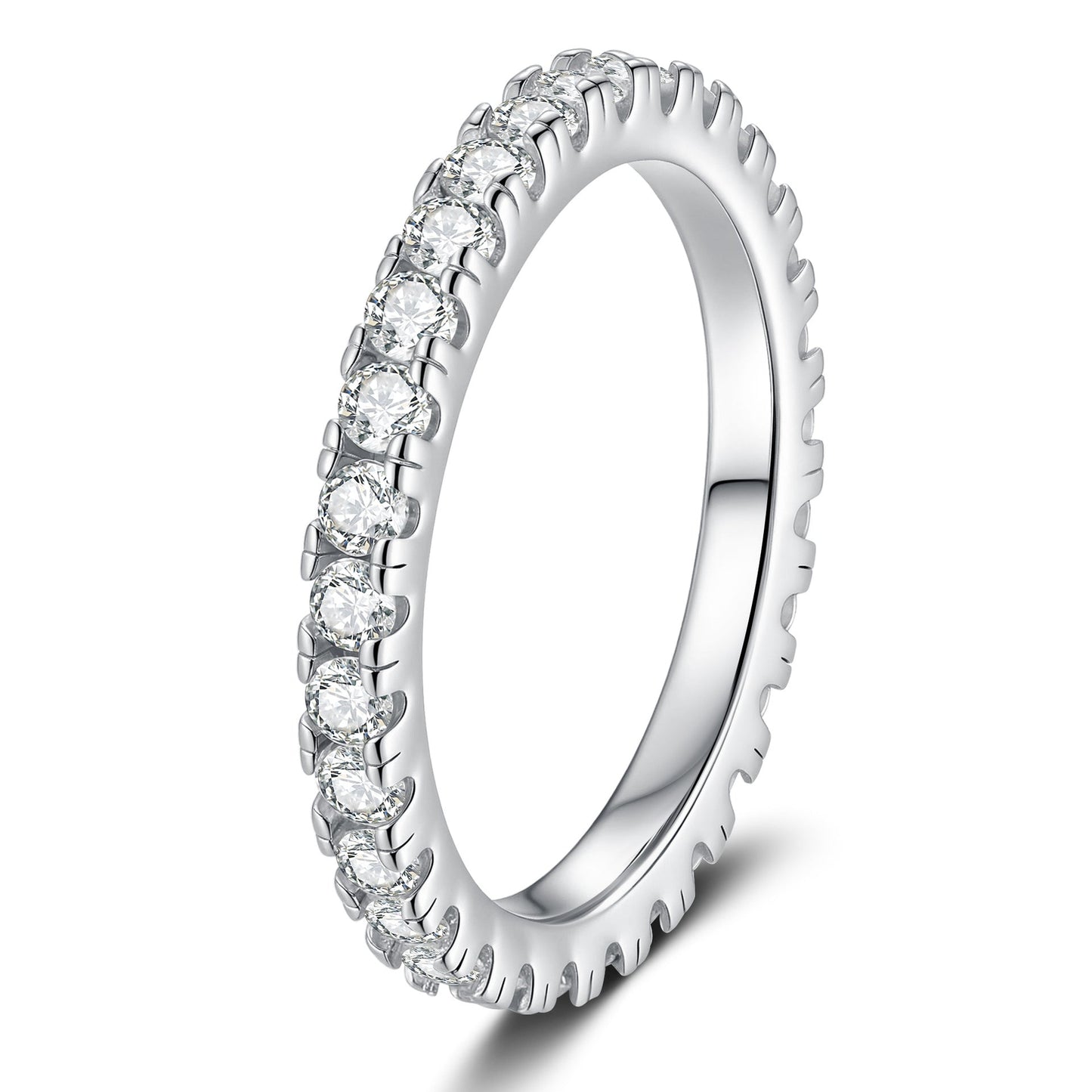 [Leaves]DAINTY 0.87CT FULL ETERNITY MOISSANITE RING