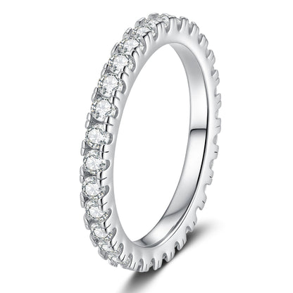 [Leaves]DAINTY 0.87CT FULL ETERNITY MOISSANITE RING