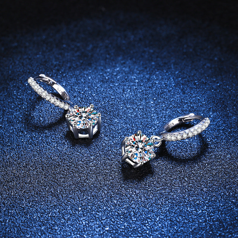[Leaves]CLASSIC 6-PRONG MOISSANITE DROP EARRINGS