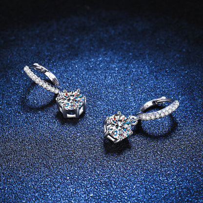 [Leaves]CLASSIC 6-PRONG MOISSANITE DROP EARRINGS