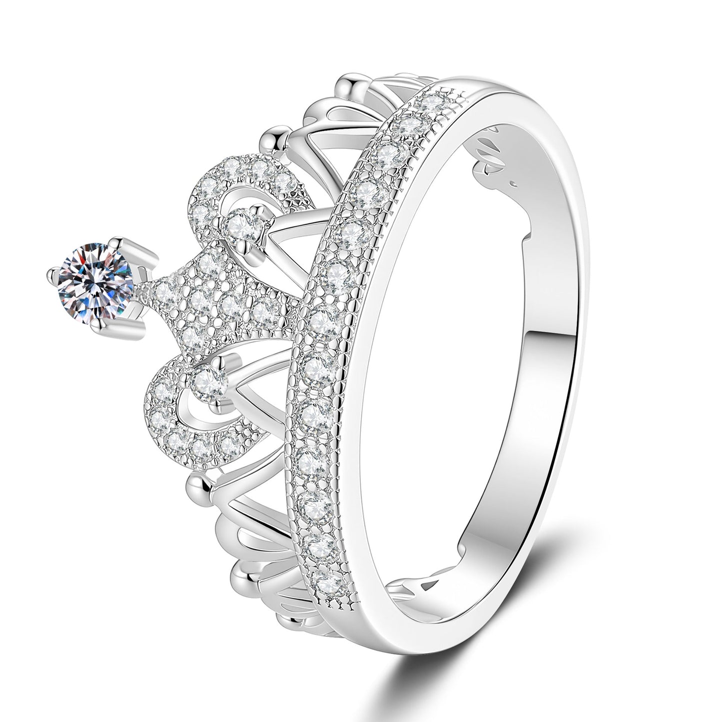 [Leaves]DREAMY CROWN MOISSANITE RING - 1.2CT ELEGANT PRINCESS STYLE