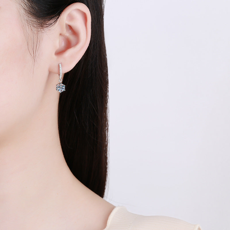 [Leaves]CLASSIC 6-PRONG MOISSANITE DROP EARRINGS