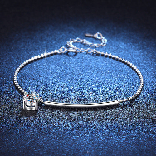 [Leaves]ELEGANT HALF-MOON CURVE MOISSANITE BRACELET