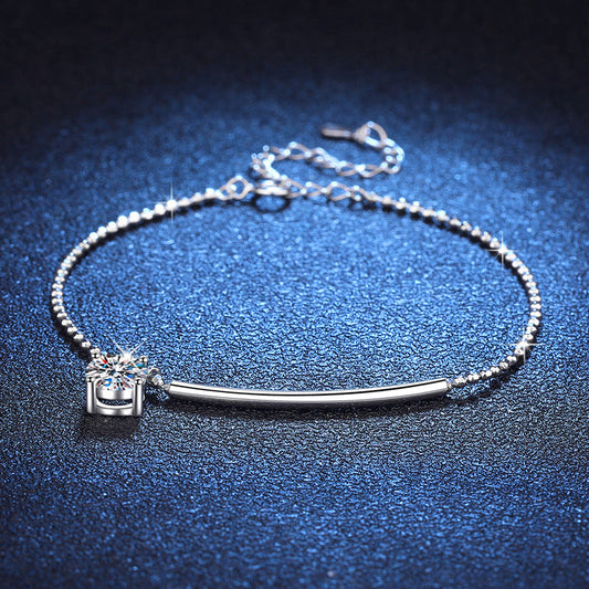 [Leaves]ELEGANT HALF-MOON CURVE MOISSANITE BRACELET