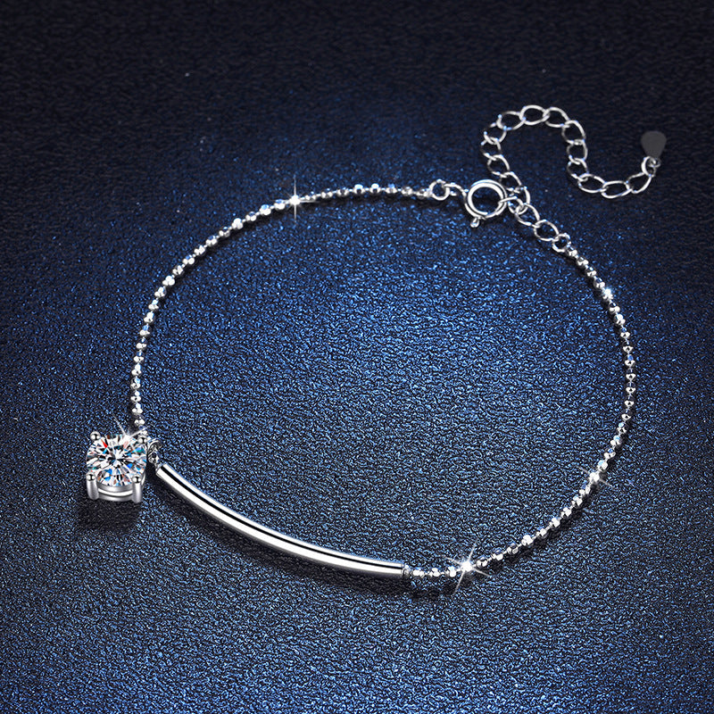 [Leaves]ELEGANT HALF-MOON CURVE MOISSANITE BRACELET
