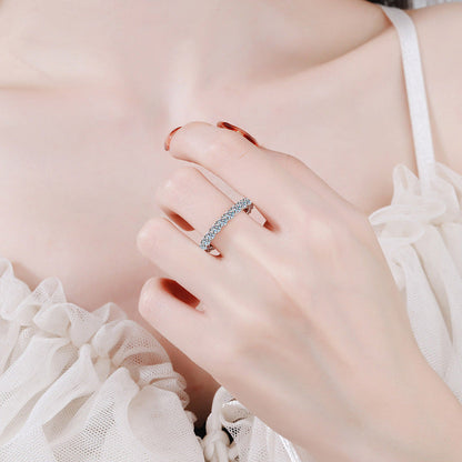 [Leaves]LUXURIOUS 2.2 CARAT FULL ETERNITY MOISSANITE RING