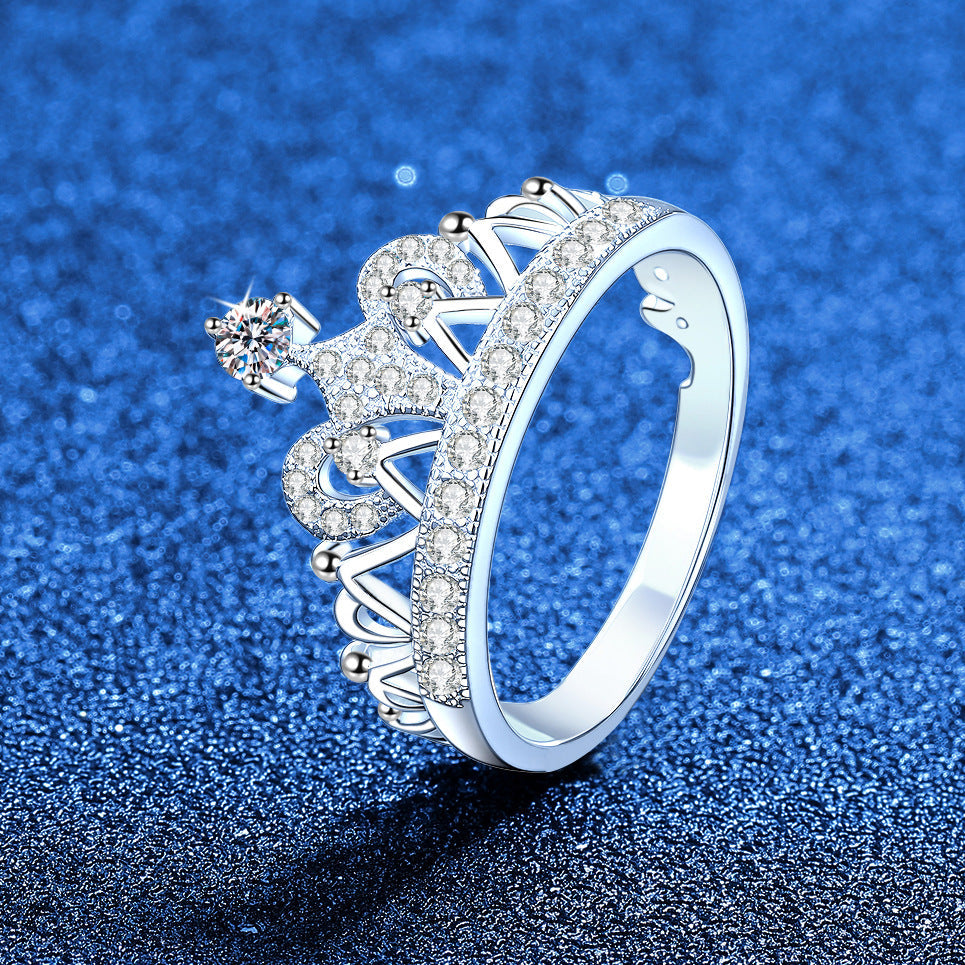 [Leaves]DREAMY CROWN MOISSANITE RING - 1.2CT ELEGANT PRINCESS STYLE