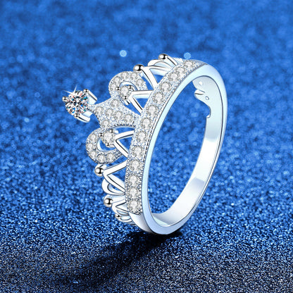 [Leaves]DREAMY CROWN MOISSANITE RING - 1.2CT ELEGANT PRINCESS STYLE