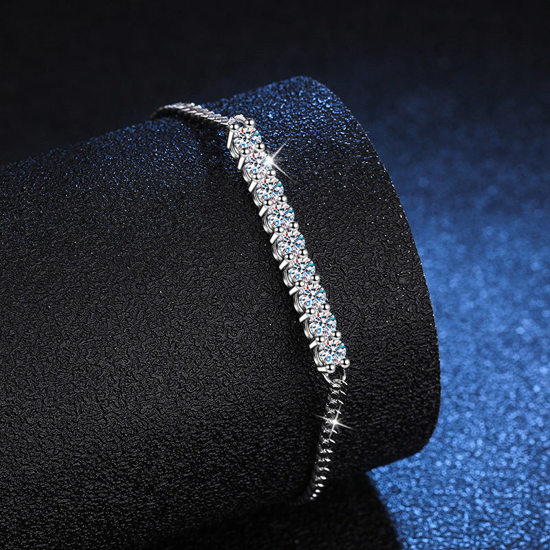 [Leaves]SMILING CURVE MOISSANITE BRACELET