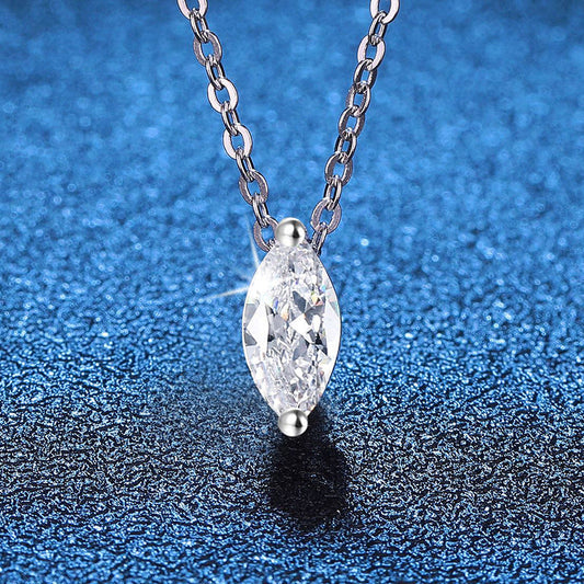 [Leaves]SOPHISTICATED MARQUISE-CUT MOISSANITE PENDANT NECKLACE