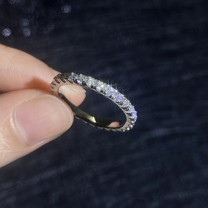 [Leaves]DAINTY 0.87CT FULL ETERNITY MOISSANITE RING