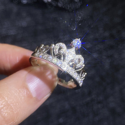 [Leaves]DREAMY CROWN MOISSANITE RING - 1.2CT ELEGANT PRINCESS STYLE