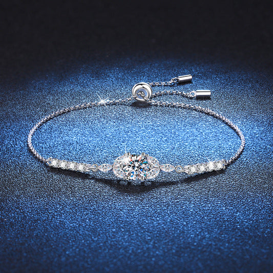 [Leaves]BLOOMING STAR-FLOWER MOISSANITE BRACELET