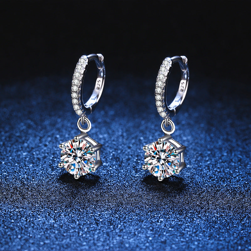 [Leaves]CLASSIC 6-PRONG MOISSANITE DROP EARRINGS