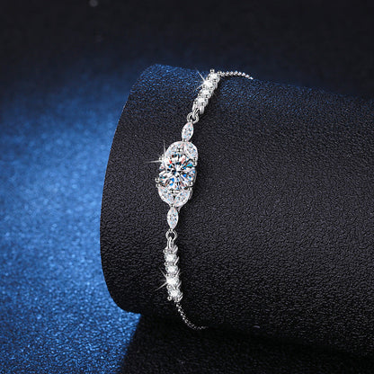 [Leaves]BLOOMING STAR-FLOWER MOISSANITE BRACELET