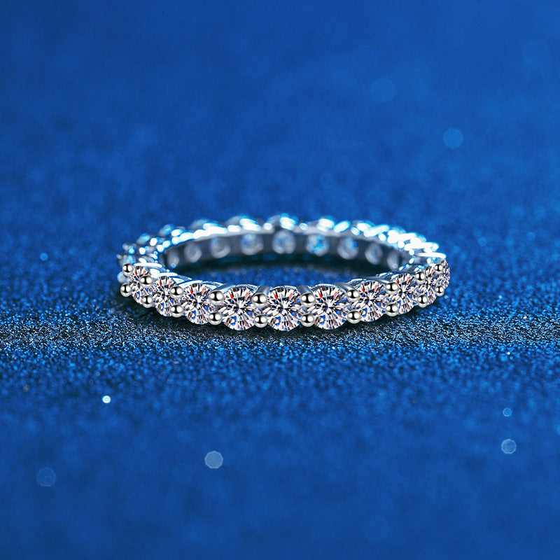 [Leaves]LUXURIOUS 2.2 CARAT FULL ETERNITY MOISSANITE RING