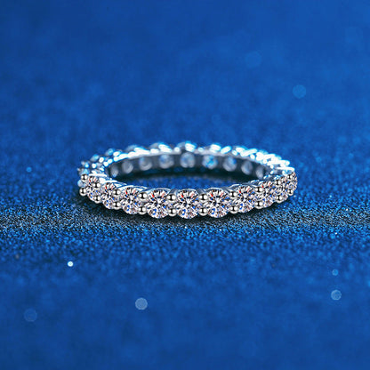 [Leaves]LUXURIOUS 2.2 CARAT FULL ETERNITY MOISSANITE RING