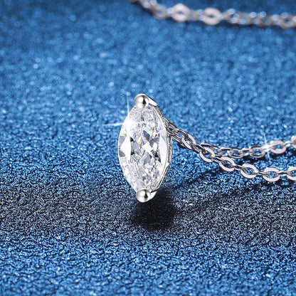 [Leaves]SOPHISTICATED MARQUISE-CUT MOISSANITE PENDANT NECKLACE