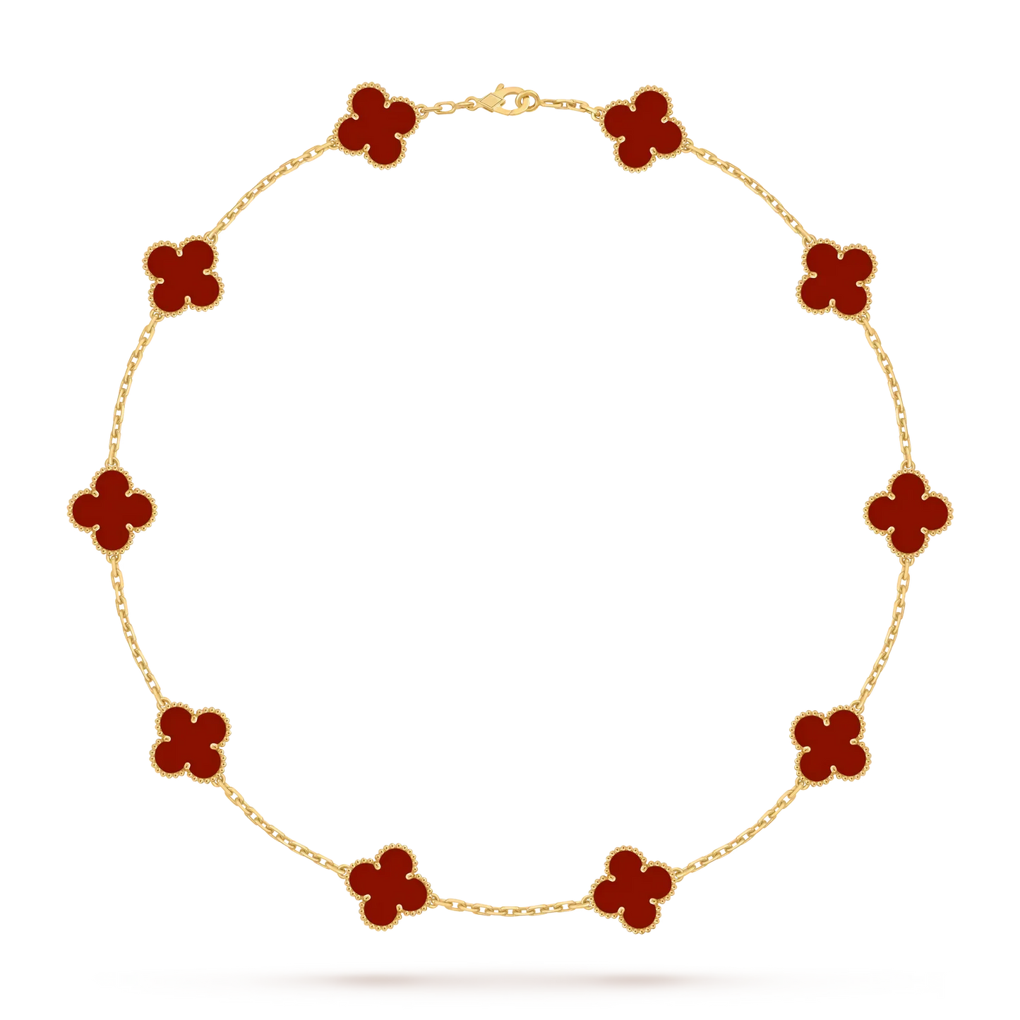 [Leaves]CLASSIC LUCKY 10-MOTIF CLOVER NECKLACE GOLD COLLECTION