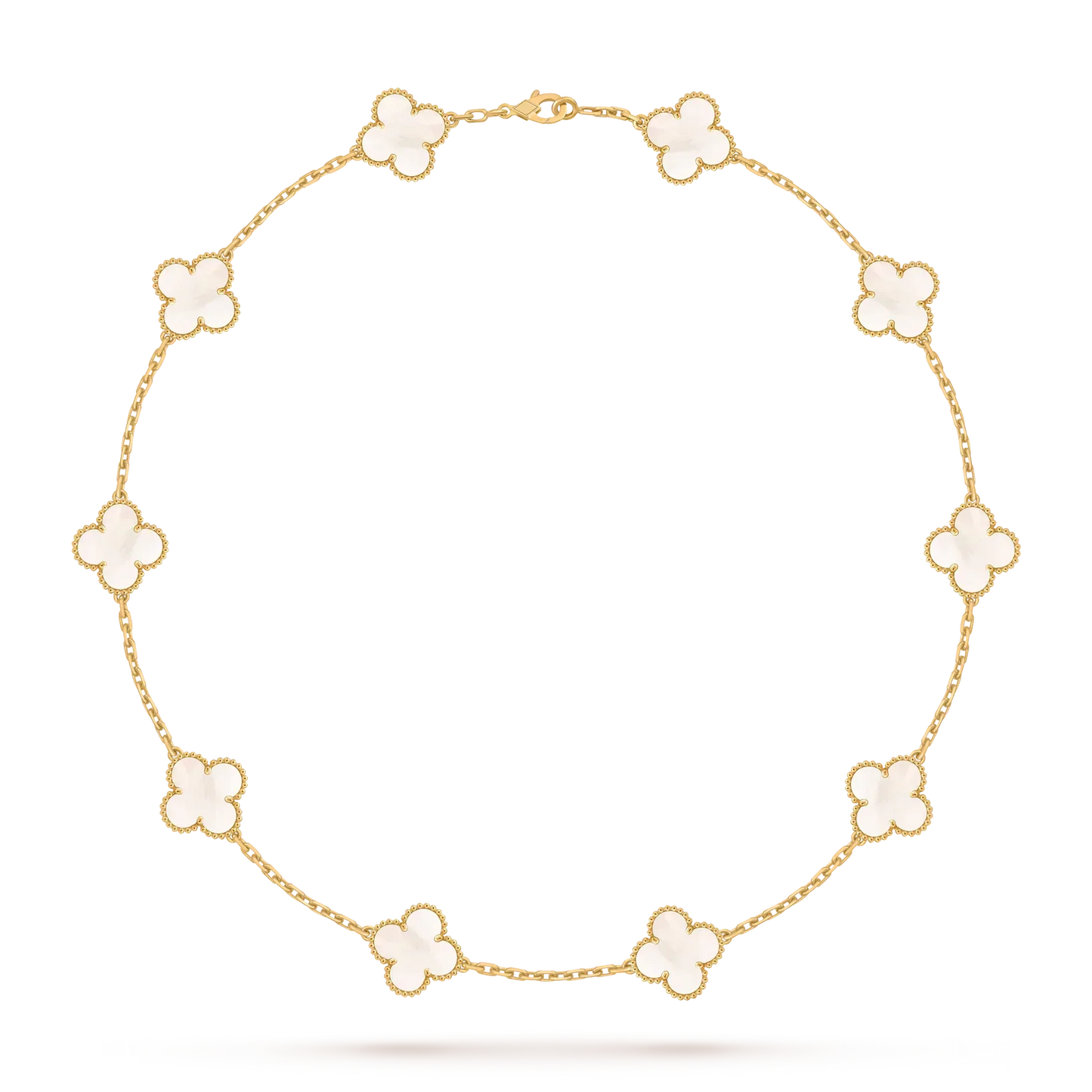 [Leaves]CLASSIC LUCKY 10-MOTIF CLOVER NECKLACE GOLD COLLECTION