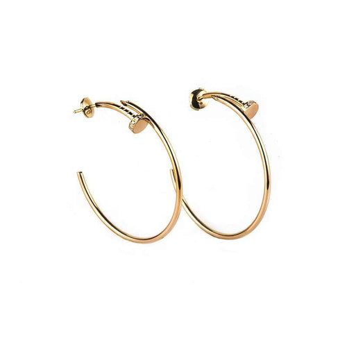 [Leaves]JUSTE EARRINGS GOLD DIAMONDS 1.8MM