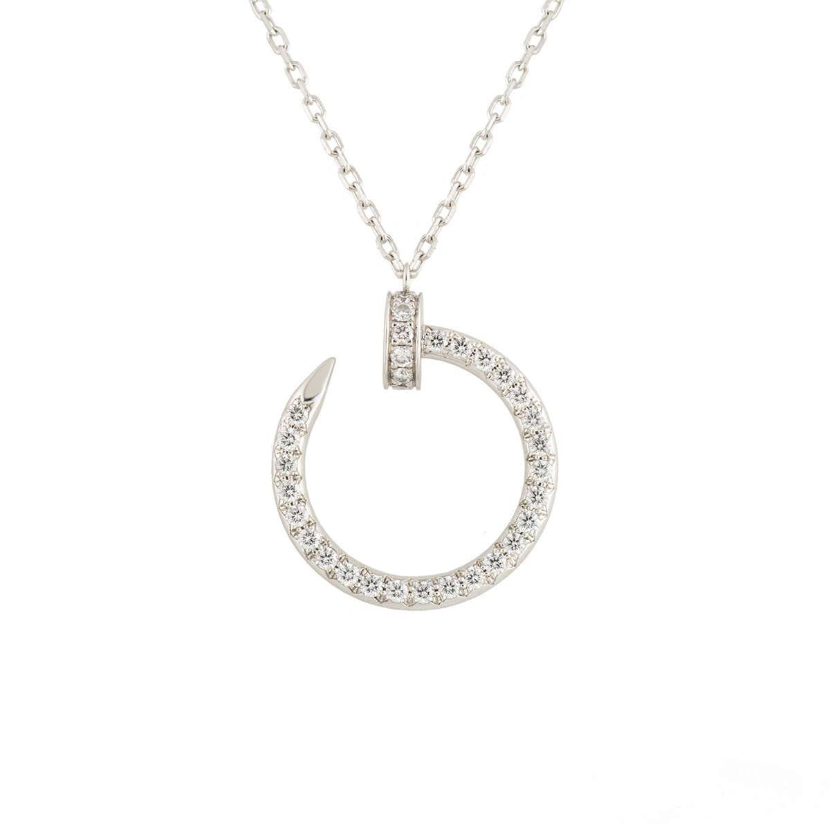 [Leaves]JUSTE NECKLACE SILVER DIAMONDS