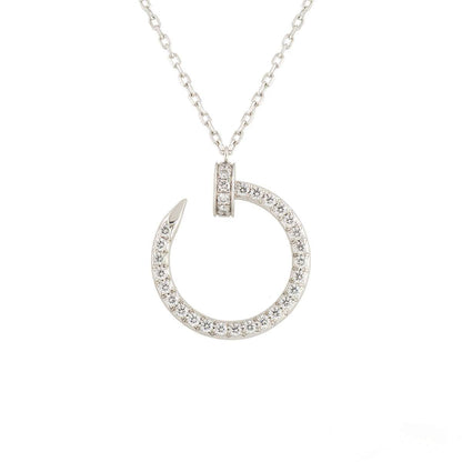 [Leaves]JUSTE NECKLACE SILVER DIAMONDS