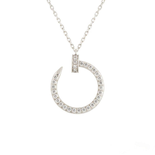[Leaves]JUSTE NECKLACE SILVER DIAMONDS