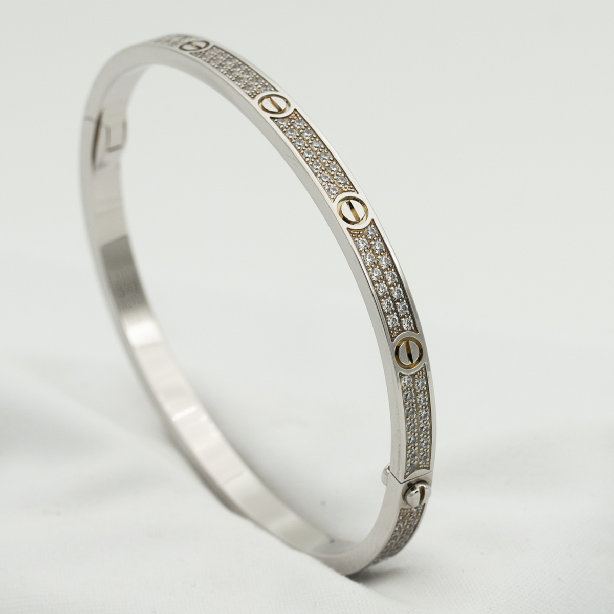 [Leaves]LOVE BRACELET 3.65MM DIAMOND-PAVED