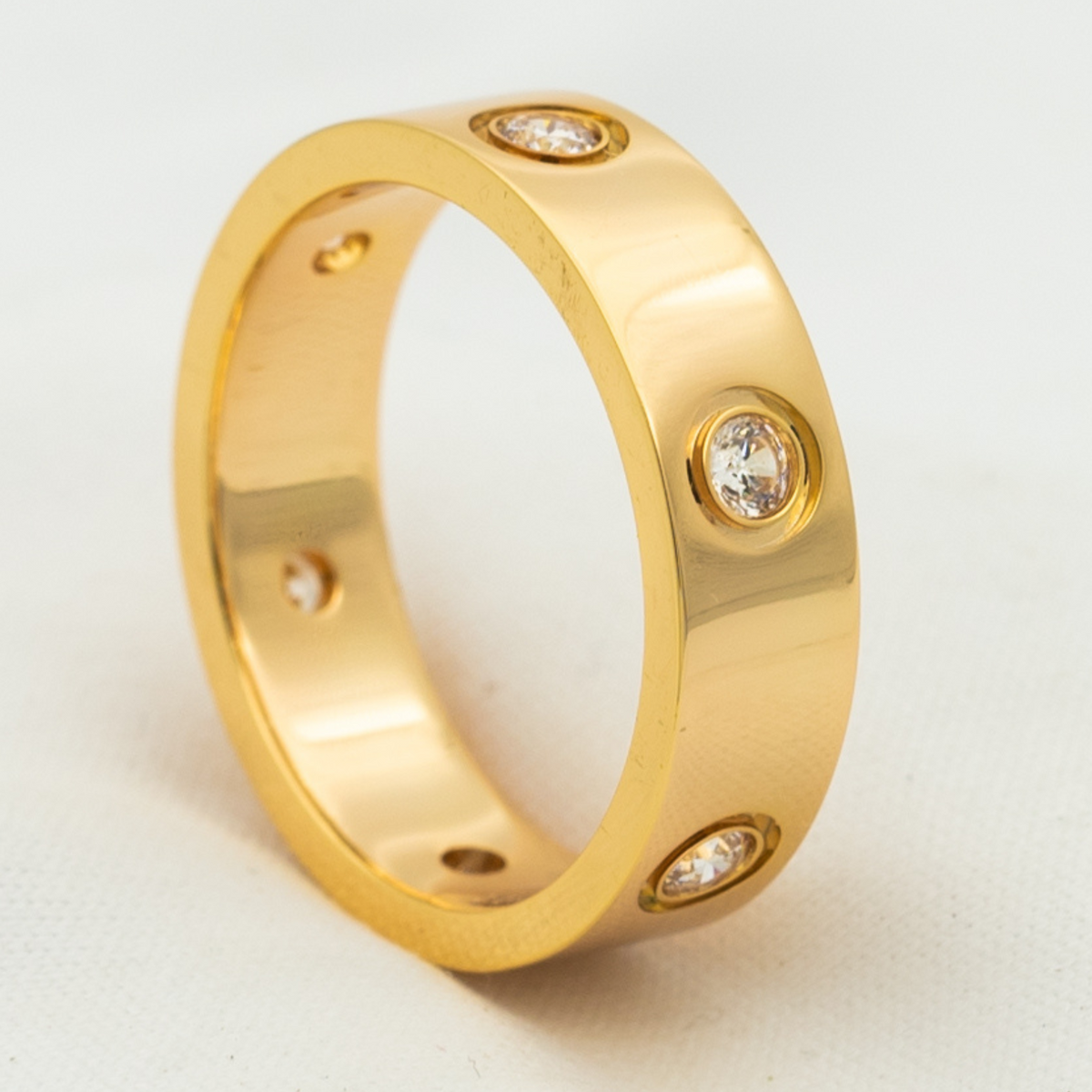 [Leaves]LOVE RING 5.5MM 6 DIAMONDS PINK GOLD