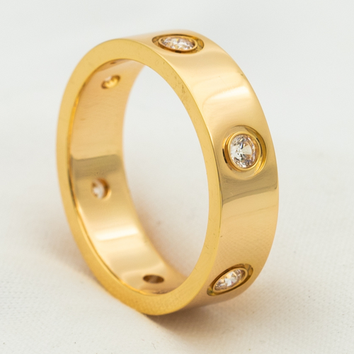 [Leaves]LOVE RING 5.5MM 6 DIAMONDS PINK GOLD