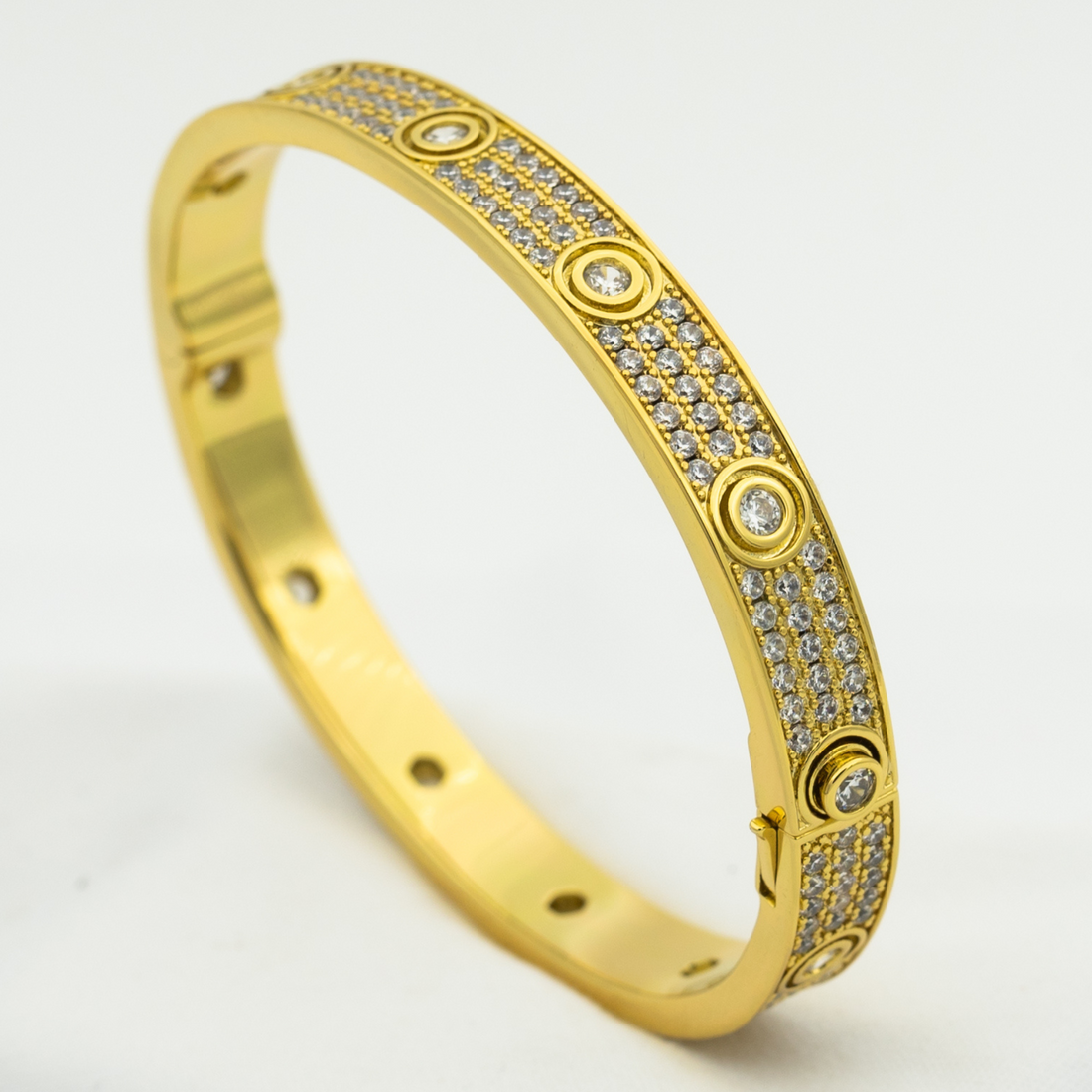 [Leaves]LOVE BRACELET 6.1MM DIAMOND-PAVED 10 BIG DIAMONDS