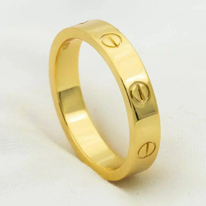 [Leaves]LOVE RING 4MM 1 DIAMOND GOLD