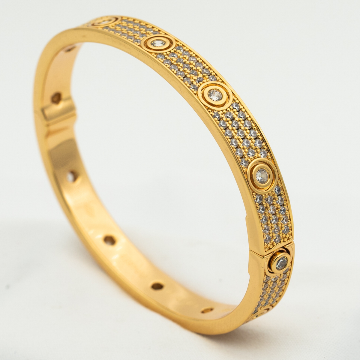 [Leaves]LOVE BRACELET 6.1MM DIAMOND-PAVED 10 BIG DIAMONDS