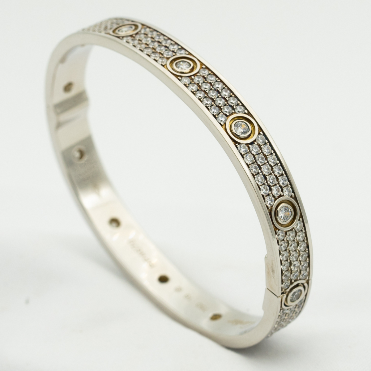 [Leaves]LOVE BRACELET 6.1MM DIAMOND-PAVED 10 BIG DIAMONDS