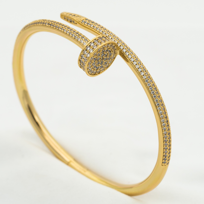 [Leaves]JUSTE UN CLOU 3.5MM FULL PAVÉ NAIL BANGLE