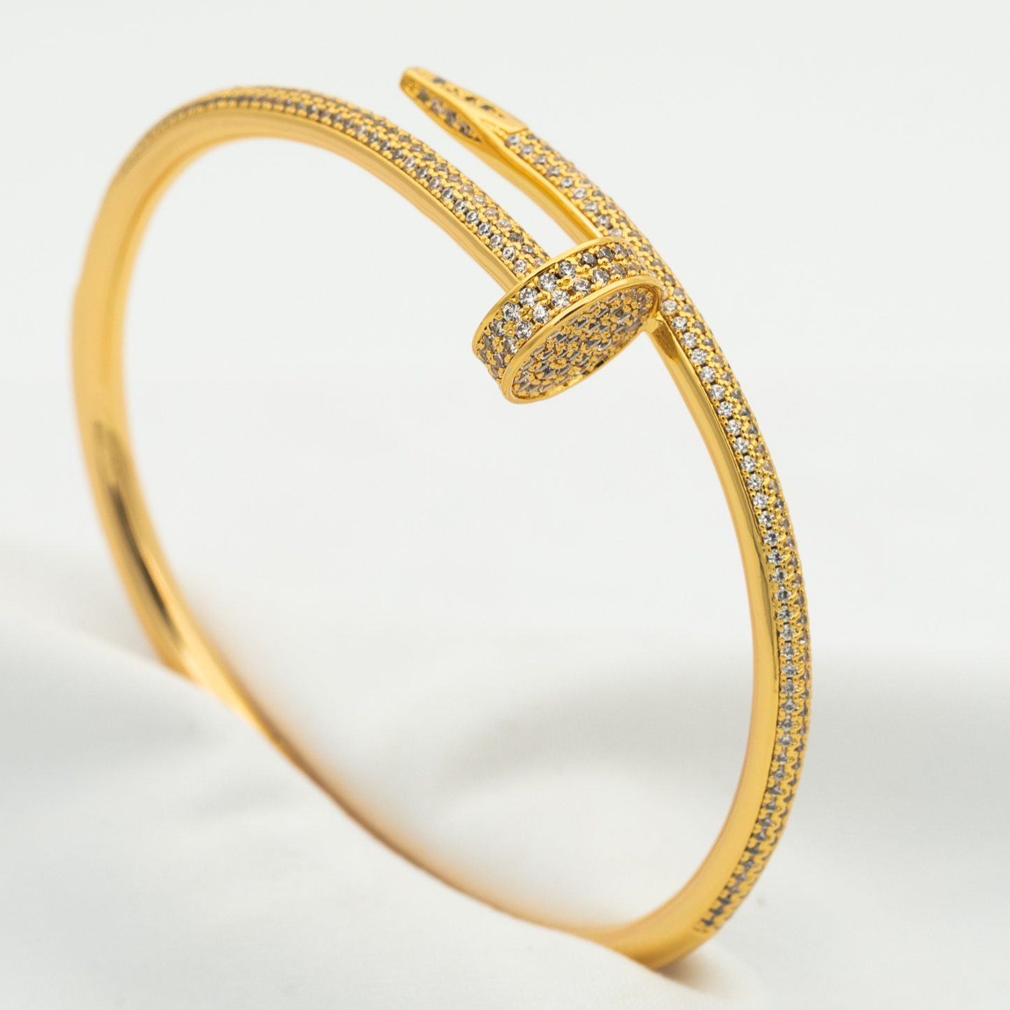 [Leaves]JUSTE UN CLOU 3.5MM FULL PAVÉ NAIL BANGLE