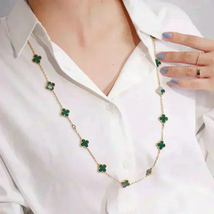 [Leaves]CLOVER 20 MOTIFS MALACHITE GOLD